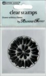 Clear stamp - Flower within flower - Autumn leaves