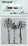 Clear stamp - Flower stems - Autumn leaves