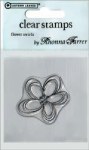 Clear stamp - Flower swirl- Autumn leaves