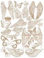 Wings rub-ons GOLD