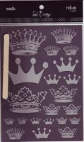 Metallic rub-ons crowns - Silver - Heidi swapp