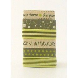 Assortiment 6 rubans imprim�s VERT - Toga
