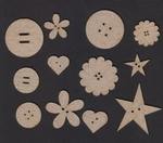 Chipboards boutons - Magistical memories