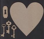Chipboards Key to my heart - Magistical Memories