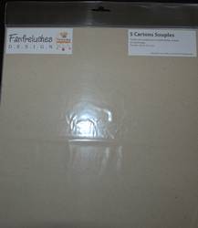 5 feuilles carton gris souple - Fanfreluches