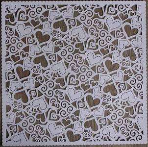Papier ajour� White hearts - Creative imaginations