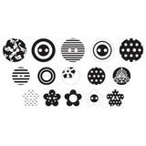 Chipboards boutons noir et blanc - Making Memories