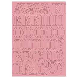 Chipboards alphabet - Pink - Heidi Swapp