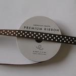 Ruban petits pois chocolat - American crafts