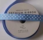 Ruban bleu petits pois - American crafts