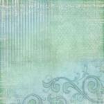 Baby blessings - Blue scroll par The paper company