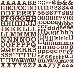 Alphabet autocollant pailleté school house