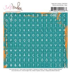 Alphabet autocollant AQUA - Rose Moka