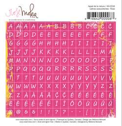 Alphabet autocollant ROSE - Rose Moka
