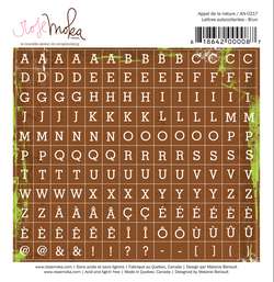 Alphabet autocollant BRUN - Rose Moka