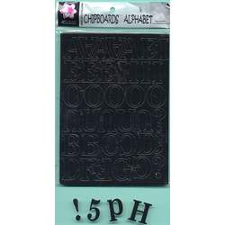 Chipboards alphabet NOIR - Atilolou