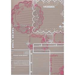 Etiquettes transparentes Post Scriptum ROSE/BLANC - Atilolou