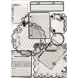 Etiquettes transparentes Post Scriptum NOIR - Atilolou