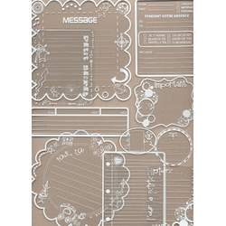 Etiquettes transparentes Post Scriptum BLANC - Atilolou