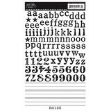 Rub-ons alphabet Kindergarten NOIR - Jenni Bowlin