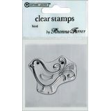 Tampon clear - Bird - Autumn leaves