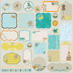 {Lady bird}Chipboards autocollants - Prima