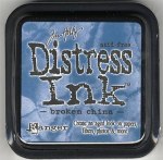 Distress ink - Broken china