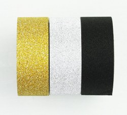 Washi tape BLING BLING ARGENT/OR/NOIR - Kesi'art