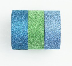 Washi tape BLING BLING BLEU/VERT/TURQUOISE - Kesi'art