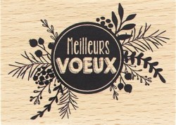 {Capsule décembre 2016} Tampon bois PASTILLE DE VOEUX - Florilèges
