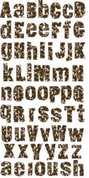 Alphabet 3D BROWN AND SAND VINE - Prima