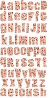 Alphabet 3D MAUVE AND BROWN VINE - Prima