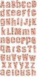 Alphabet 3D MAUVE AND BROWN VINE - Prima