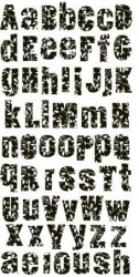 Alphabet 3D BLACK AND WHITE POLKA DOT - Prima