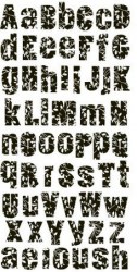 Alphabet 3D BLACK AND WHITE POLKA DOT - Prima