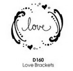 Tampon bois Love brackets – Stampendous