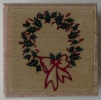 Tampon bois COURONNE DE NOEL - Dovecraft