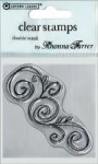 Tampon clear - Double scroll - Autumn leaves