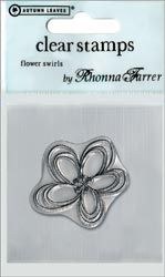 Tampon clear - Flower swirl - Autumn leaves