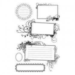 Tampons clear Journal Flourish - Basic Grey