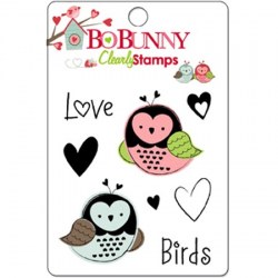 Tampon clear LOVE BIRDS - Bo Bunny