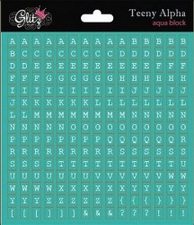 Stickers TEENY ALPHA AQUA BLOCK - Glitz design