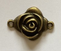 Charm ROSE 1 antique brass