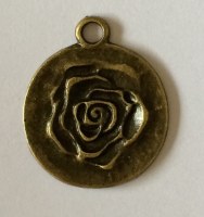 Charm ROSE 6 antique brass