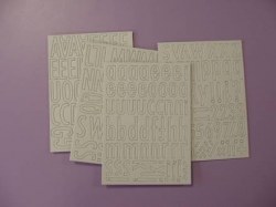 Chipboards alphabet classique - Toga