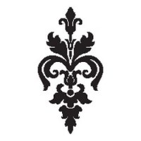 Tampon clear DECORATIVE DAMASK - Shabby green door