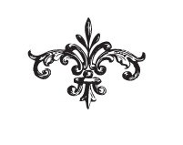 Tampon clear FLEUR DE LIS - Shabby green door