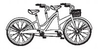 Tampon clear BICYCLE FOR 2 - Shabby green door