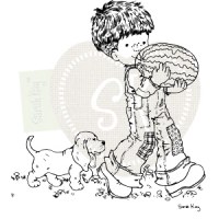 Tampon clear ANDRE CARRYING WATERMELON (Sarah Kay)