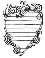 Tampon clear Doodle heart journal - Stampendous
